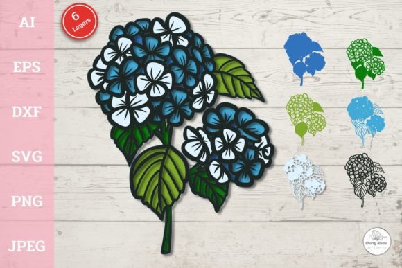 3D Layered Hydrangeas Flowers: A Guide to This Digital Design Asset