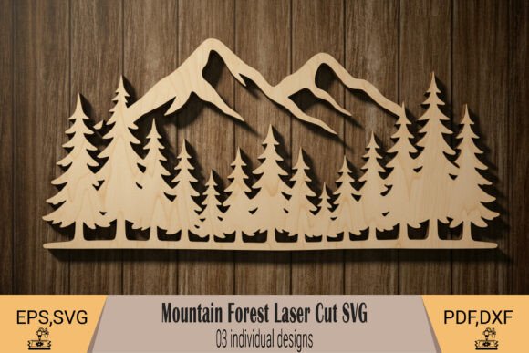 Create H1 From Mountain Forest Laser Cut SVG MAXIMUM 60 CHARACTERS