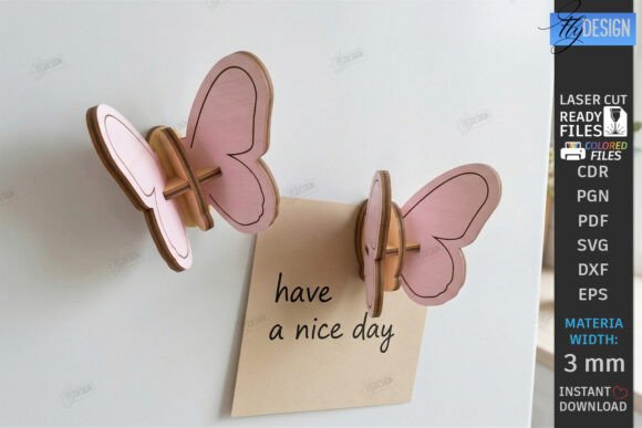 Cute 3D Fridge Magnet Laser Cut | Home