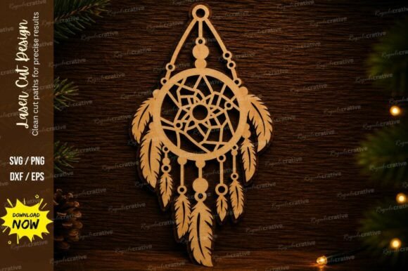 Dreamcatcher Feather Laser Cut SVG: Premium Design File