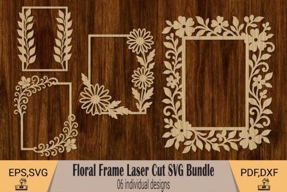 Elegant Floral Frame Laser Cut SVG Bundle