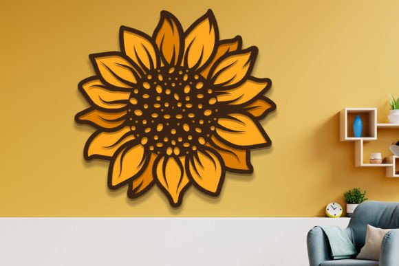 Laser Cut Layered Sunflower Wall Decor: A Guide to This Design Asset