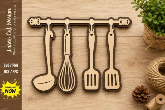 Precision-Cut Kitchen Designs: SVG Files for Laser Crafters